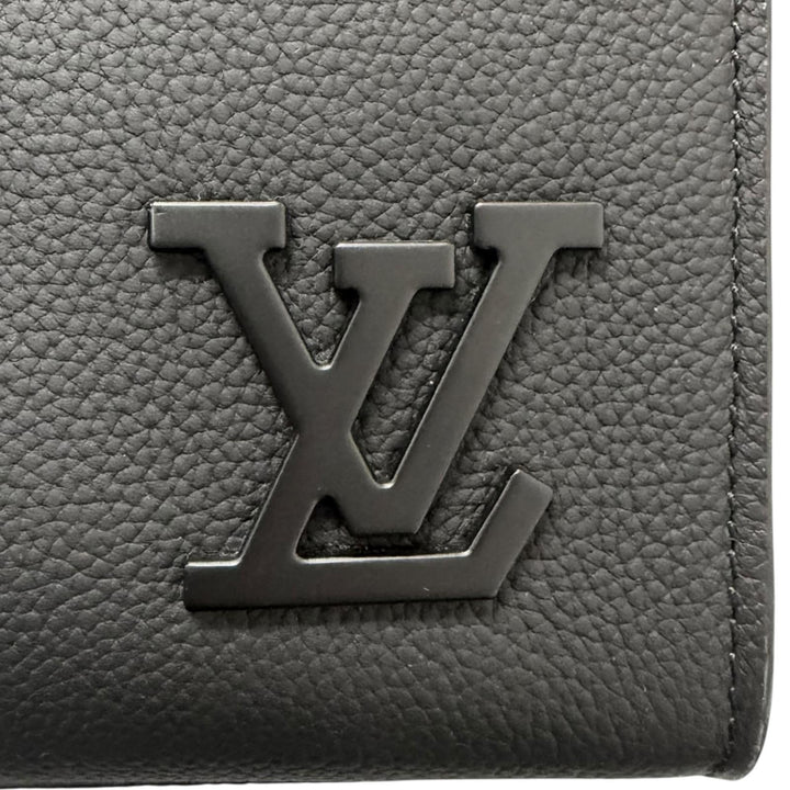 Excellent LOUIS VUITTON Tote Bag LV Aerogram Takeoff black leather mens M57308