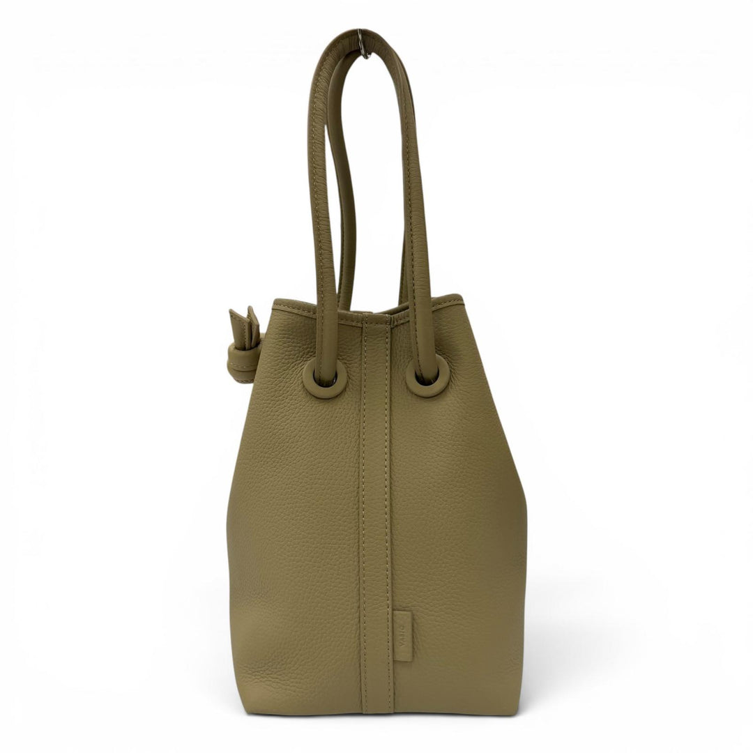 Pristine VASIC Handbag BOND bond Knot Design Leather 2-Way Shoulder Bag beige