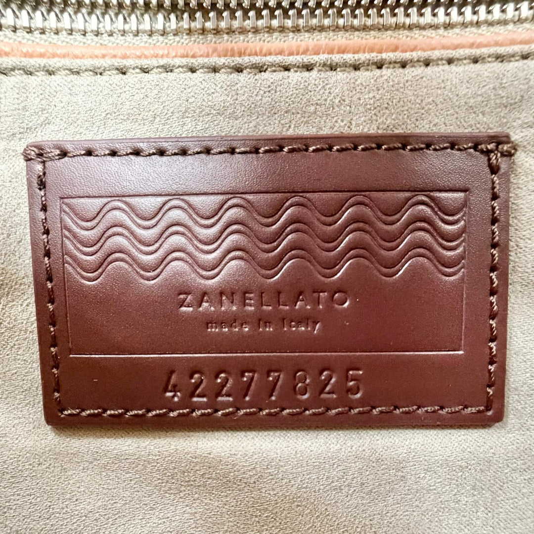 Pristine ZANELLATO POSTINA Leather 2WAY Handbag Shoulder Bag Brown leather Women