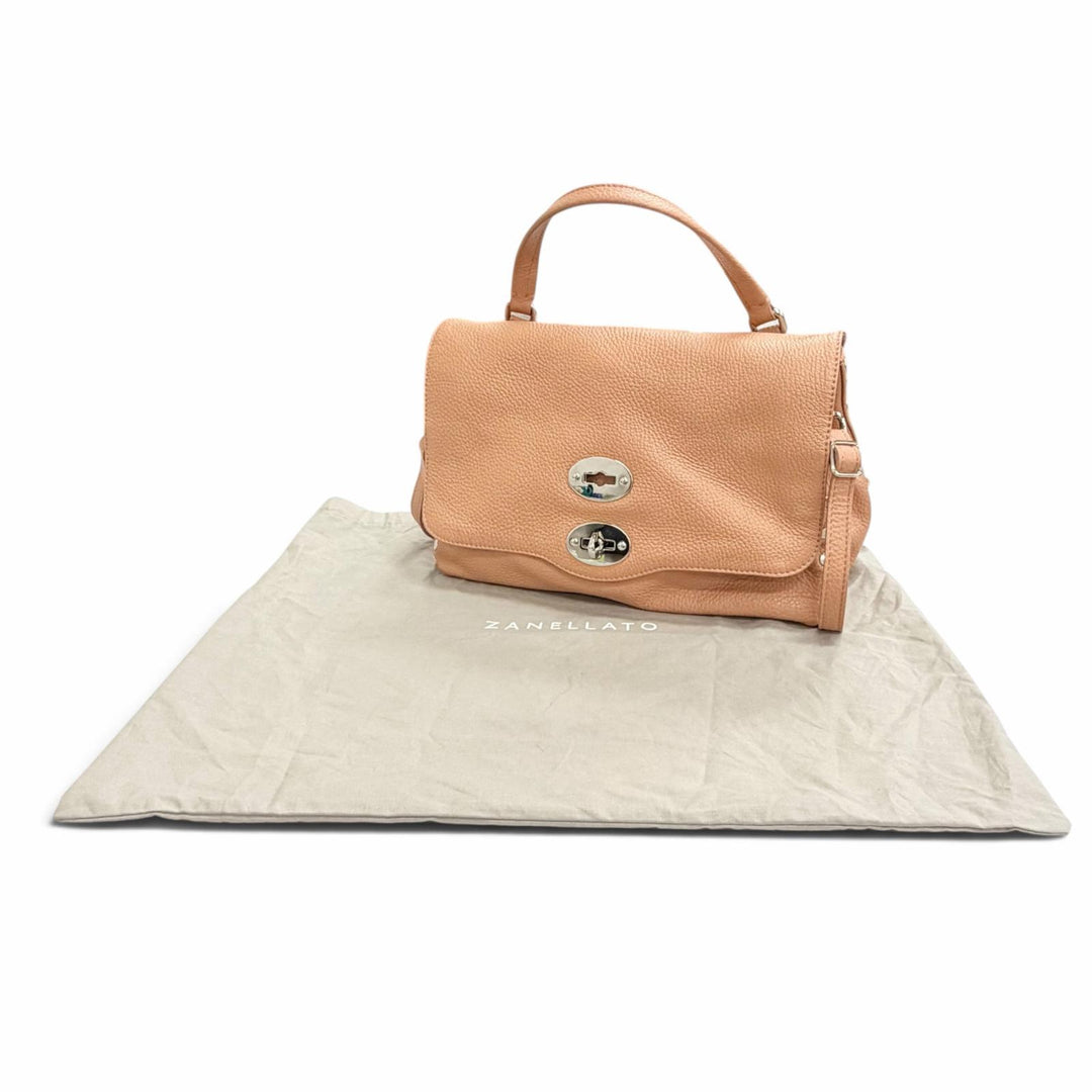 Pristine ZANELLATO POSTINA Leather 2WAY Handbag Shoulder Bag Brown leather Women