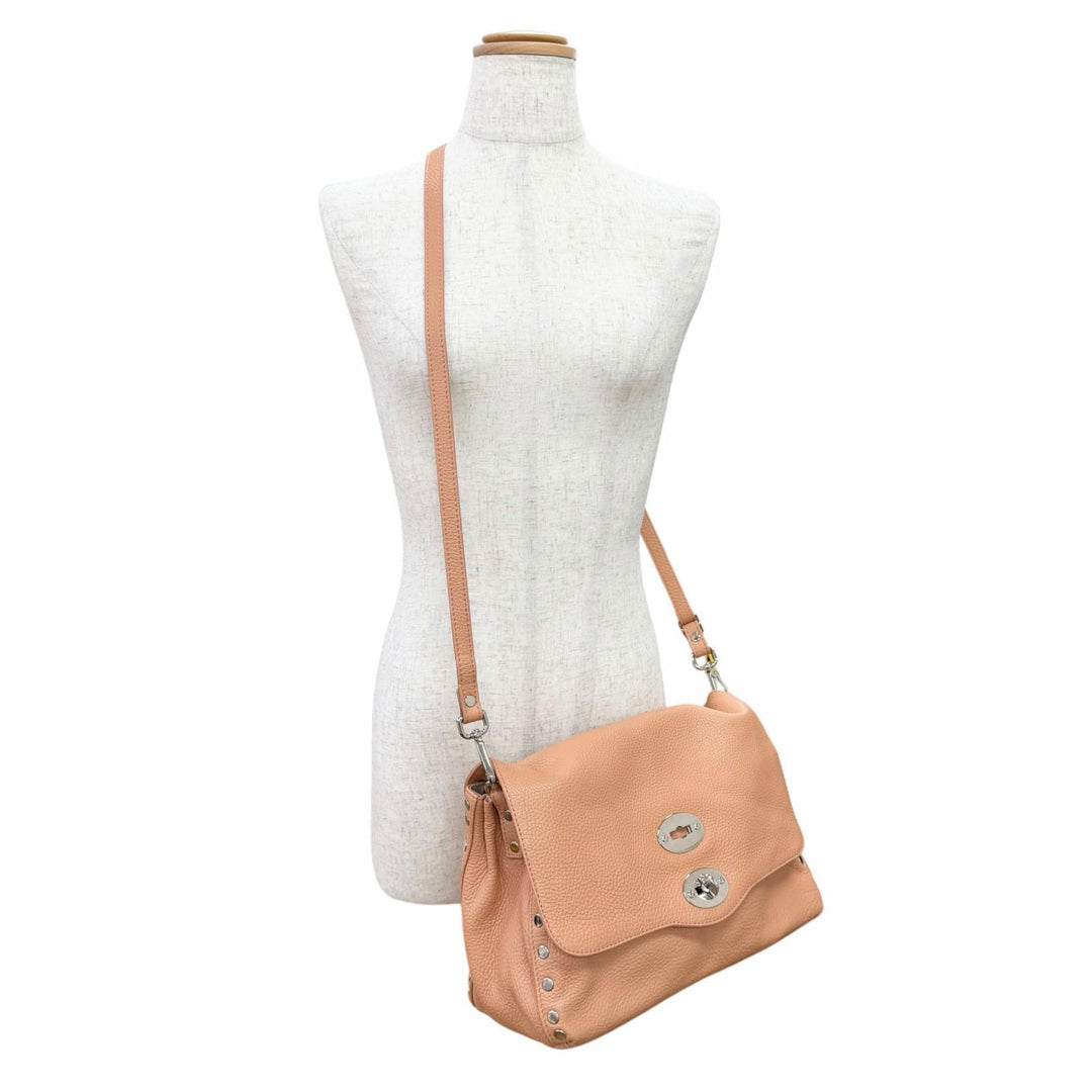 Pristine ZANELLATO POSTINA Leather 2WAY Handbag Shoulder Bag Brown leather Women