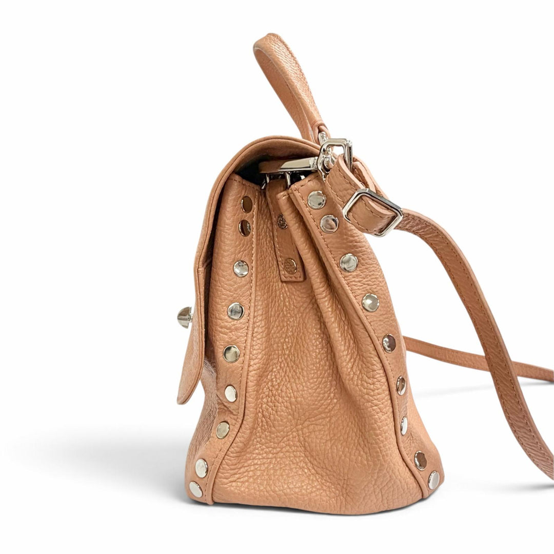 Pristine ZANELLATO POSTINA Leather 2WAY Handbag Shoulder Bag Brown leather Women