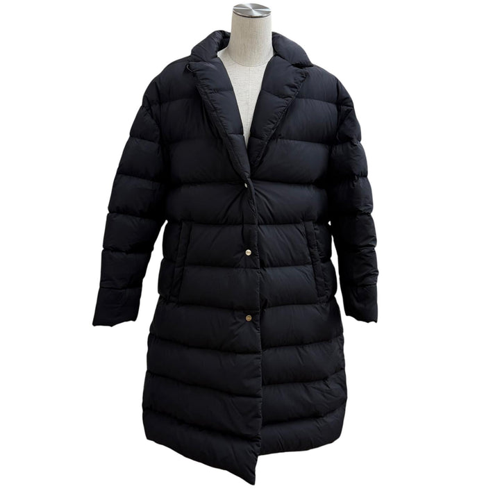 Great Herno down coat Lightweight logo buttons black Nylon Women 40 PI001796D