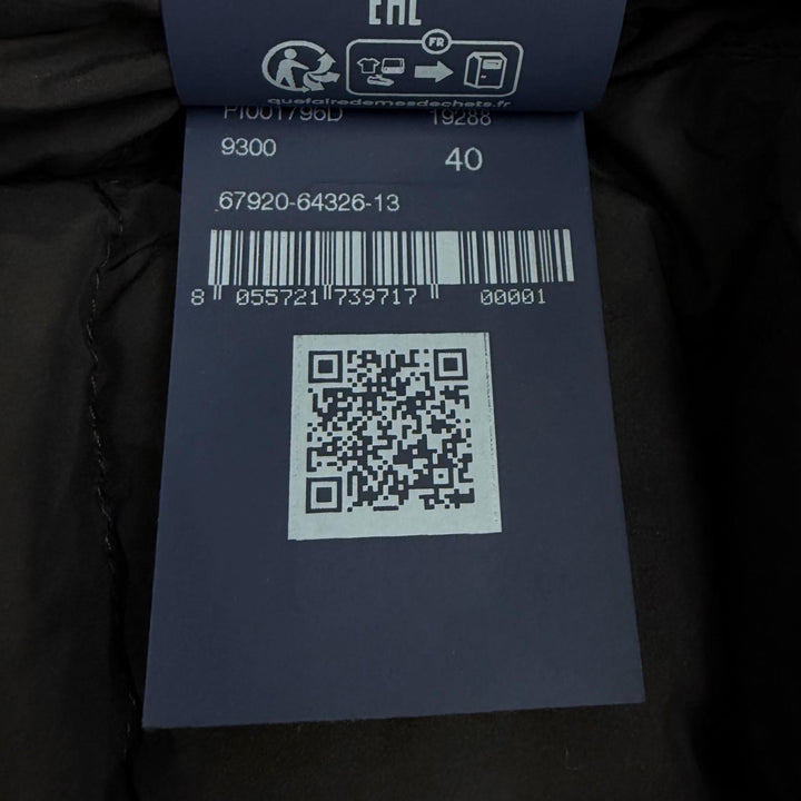Great Herno down coat Lightweight logo buttons black Nylon Women 40 PI001796D