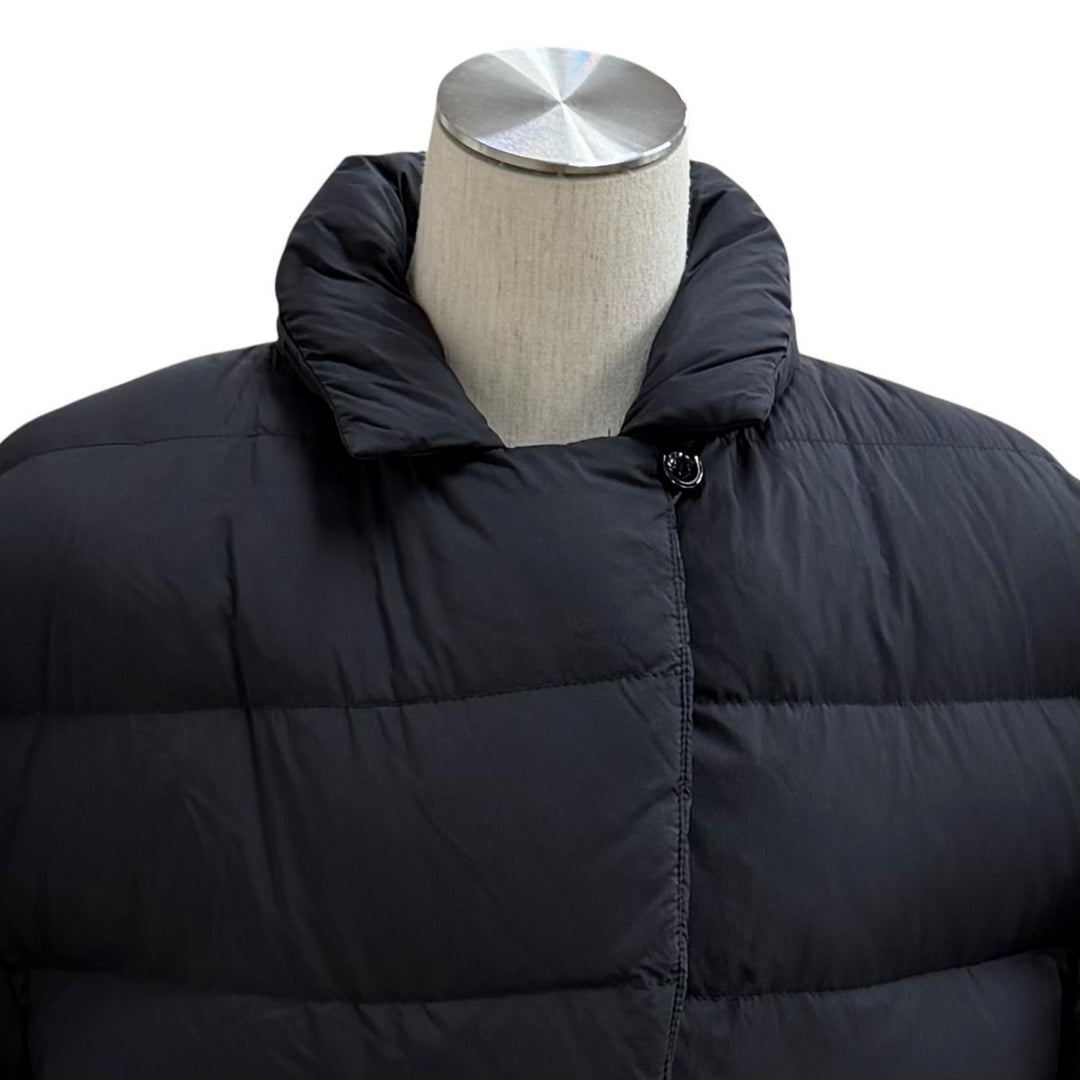 Great Herno down coat Lightweight logo buttons black Nylon Women 40 PI001796D