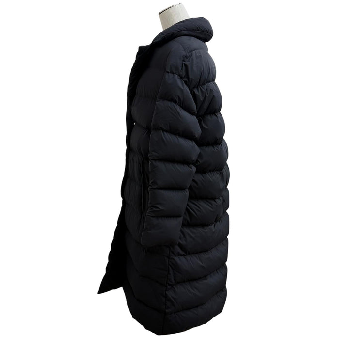 Great Herno down coat Lightweight logo buttons black Nylon Women 40 PI001796D