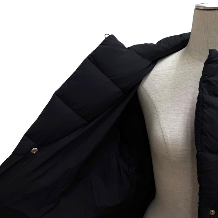 Great Herno down coat Lightweight logo buttons black Nylon Women 40 PI001796D