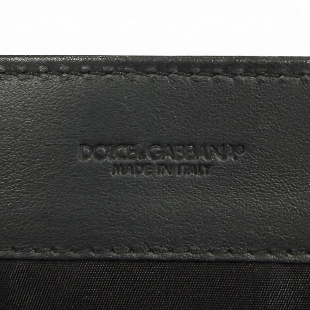 Excellent DOLCE&GABBANA Briefcase black leather mens BM1826