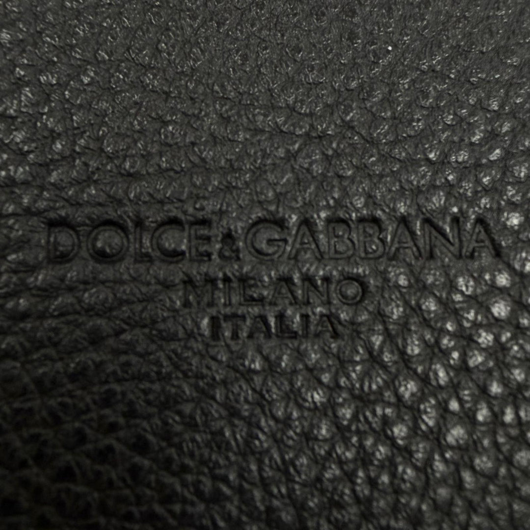 Excellent DOLCE&GABBANA Briefcase black leather mens BM1826