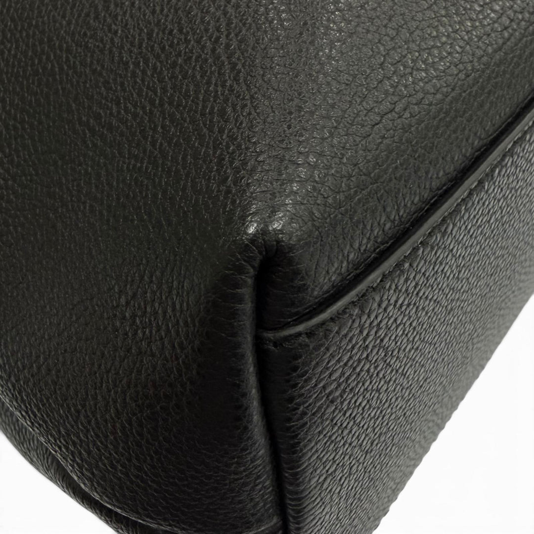 Excellent DOLCE&GABBANA Briefcase black leather mens BM1826