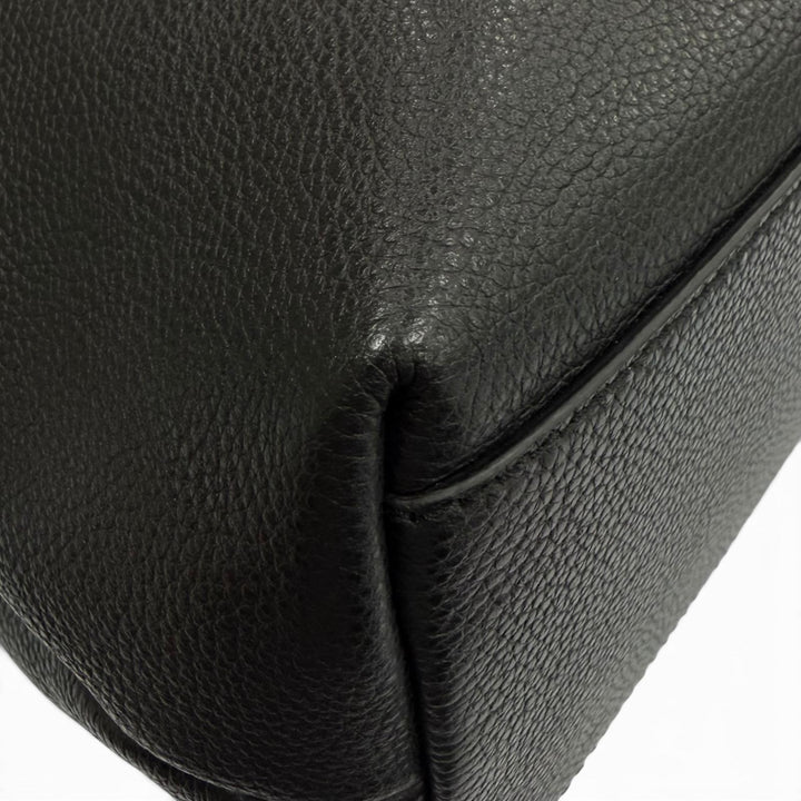 Excellent DOLCE&GABBANA Briefcase black leather mens BM1826
