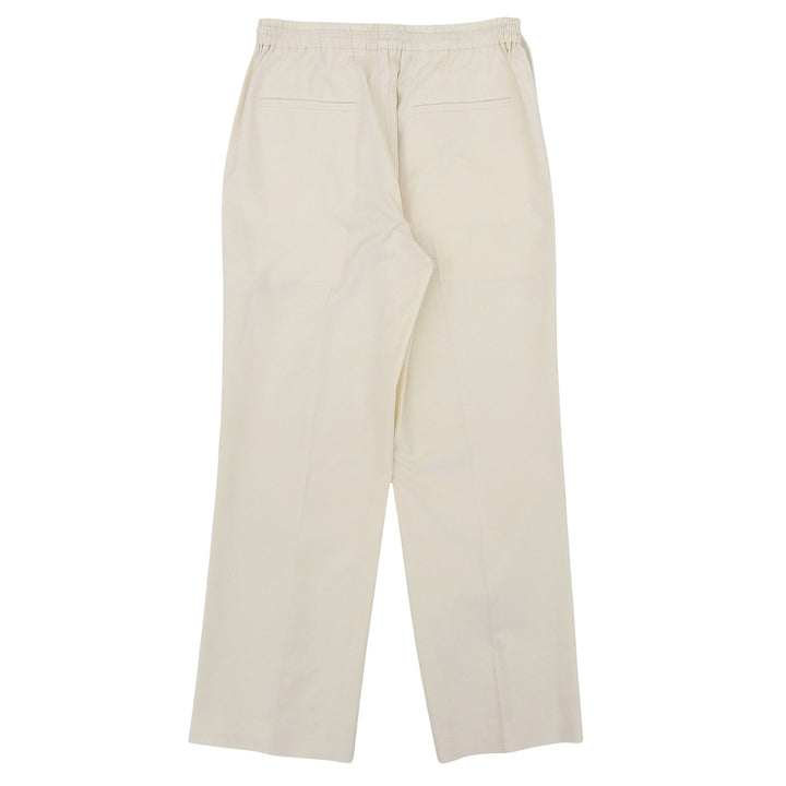 Pristine DRAWER Pants Drawstring, Center crease off white silk 38 6514-236-1233