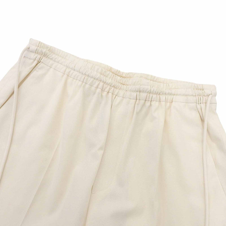 Pristine DRAWER Pants Drawstring, Center crease off white silk 38 6514-236-1233