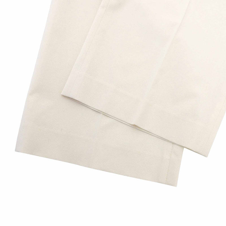 Pristine DRAWER Pants Drawstring, Center crease off white silk 38 6514-236-1233