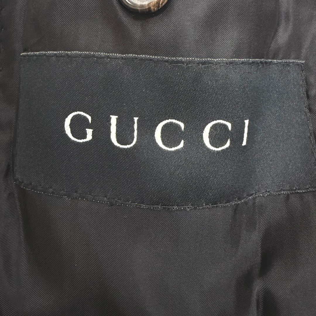 Very Good GUCCI Chester coat Tom Ford black wool mens 48 121301