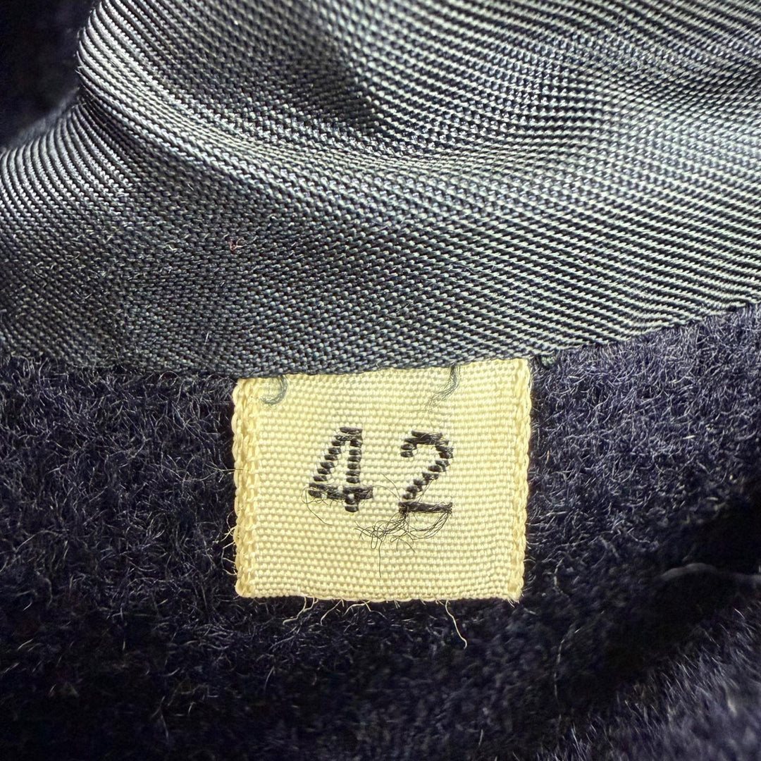 Great Herno A line coat 100% Silk with all-over patterned lining. Dark navy 42
