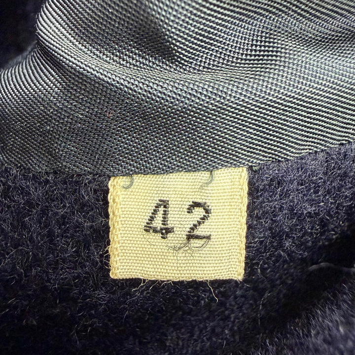 Great Herno A line coat 100% Silk with all-over patterned lining. Dark navy 42