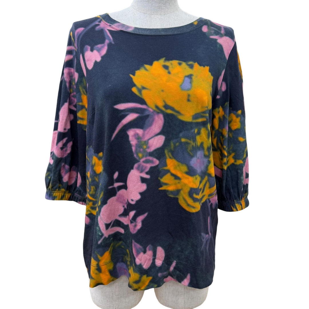 Great DRIES VAN NOTEN T-shirt Floral print short-sleeved T-shirt multicolor S