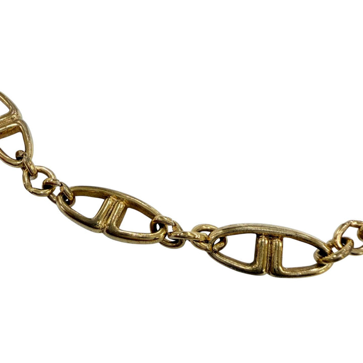Great Christian Dior Necklace CD logo motif chain choker gold metal Women