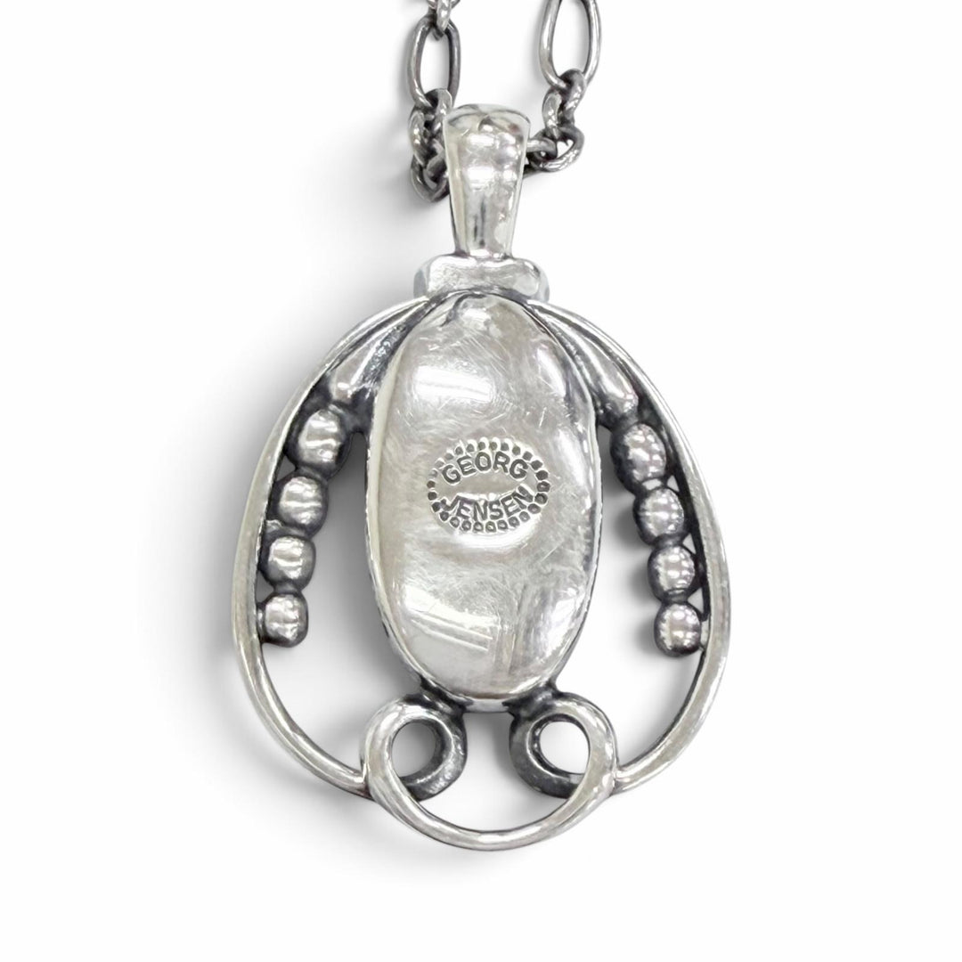 Great Georg Jensen Necklace 1990 Year Pendant Silver 925 Women