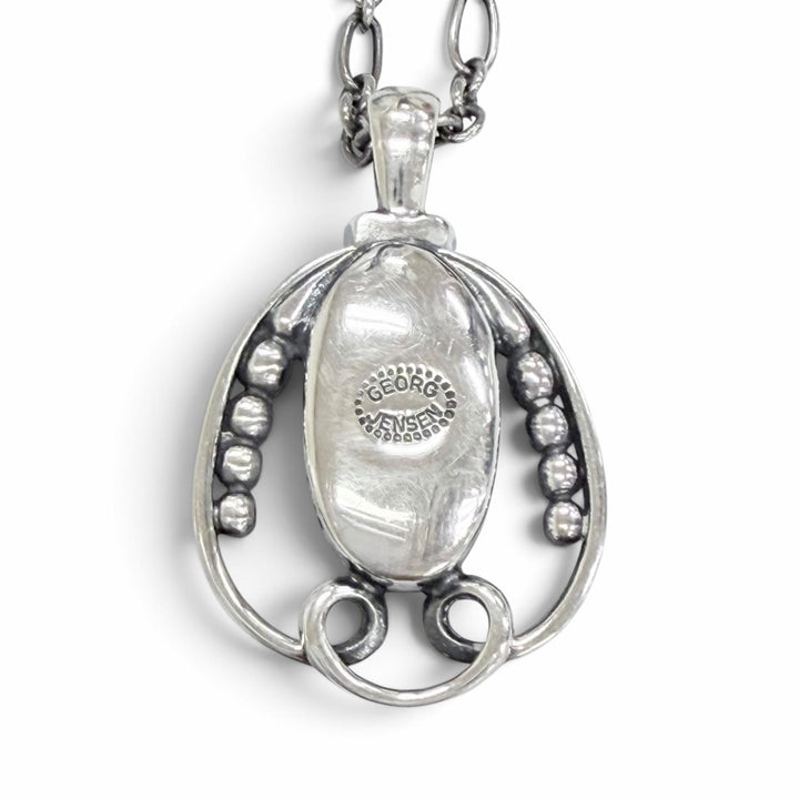 Great Georg Jensen Necklace 1990 Year Pendant Silver 925 Women