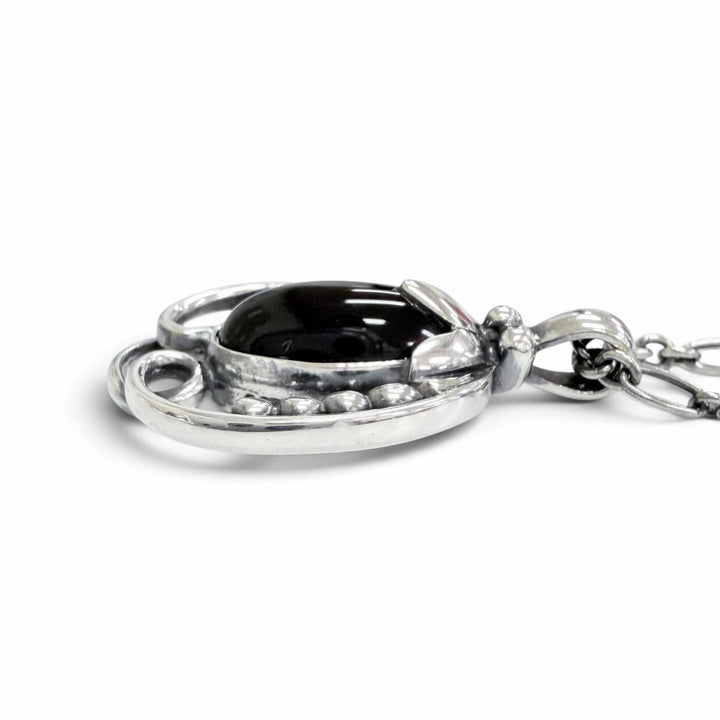 Great Georg Jensen Necklace 1990 Year Pendant Silver 925 Women