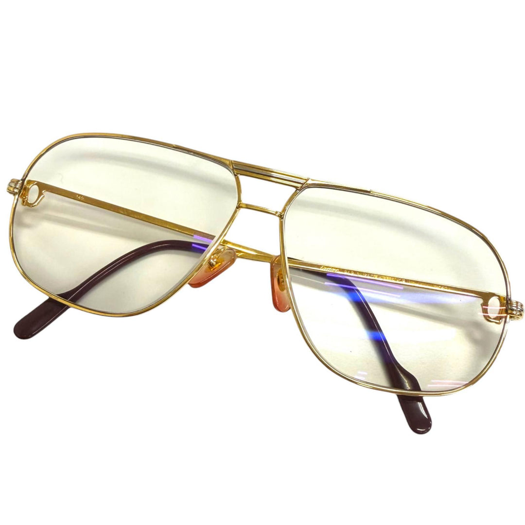 Very Good Cartier Glasses Trinity Two-Bridge Teardrop gold mens