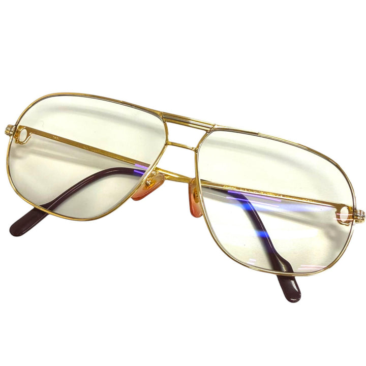 Very Good Cartier Glasses Trinity Two-Bridge Teardrop gold mens