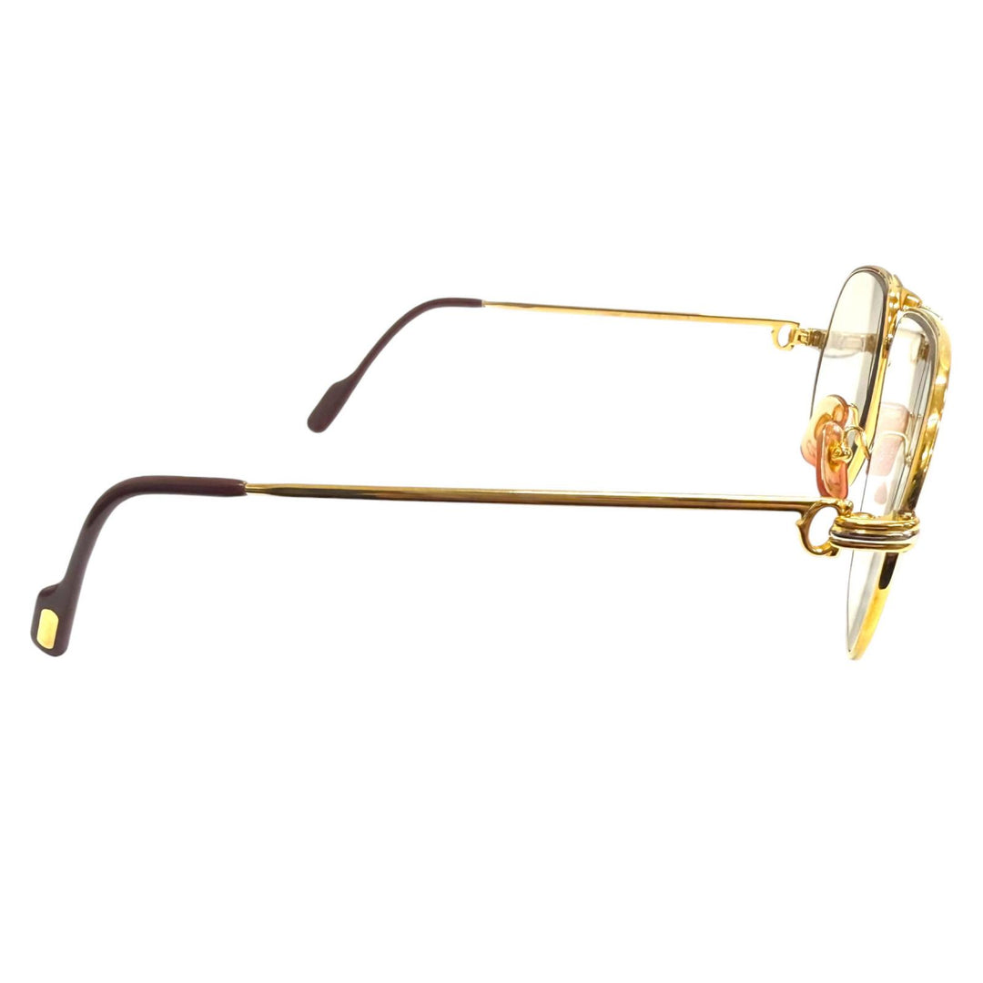 Very Good Cartier Glasses Trinity Two-Bridge Teardrop gold mens