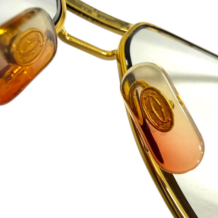 Very Good Cartier Glasses Trinity Two-Bridge Teardrop gold mens