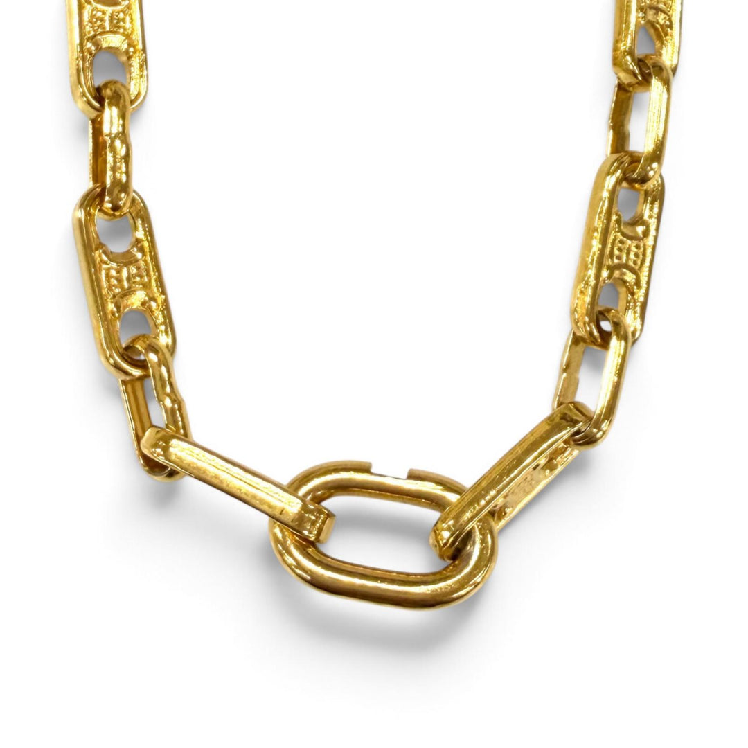 Great CELINE Necklace Triomphe Chain 2-way Bracelet gold Women