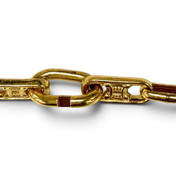 Great CELINE Necklace Triomphe Chain 2-way Bracelet gold Women