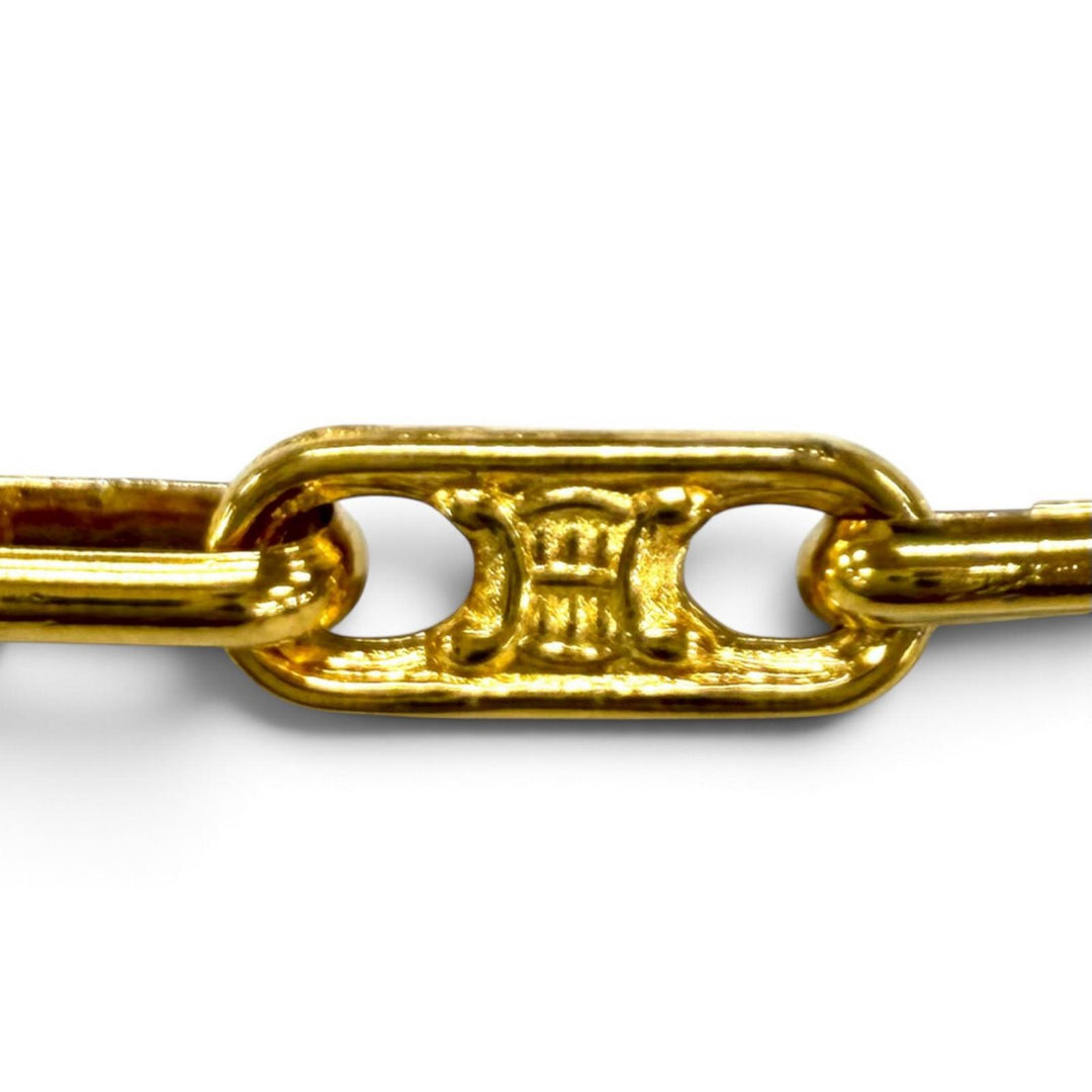 Great CELINE Necklace Triomphe Chain 2-way Bracelet gold Women