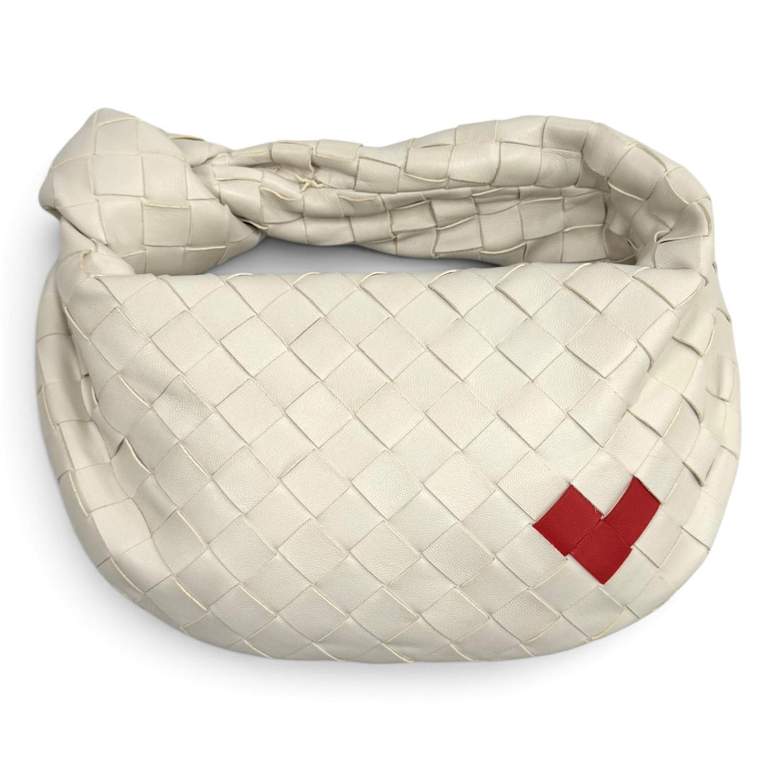 Great BOTTEGAVENETA Handbag mini jodie INTRECCIATO leather white leather 777607