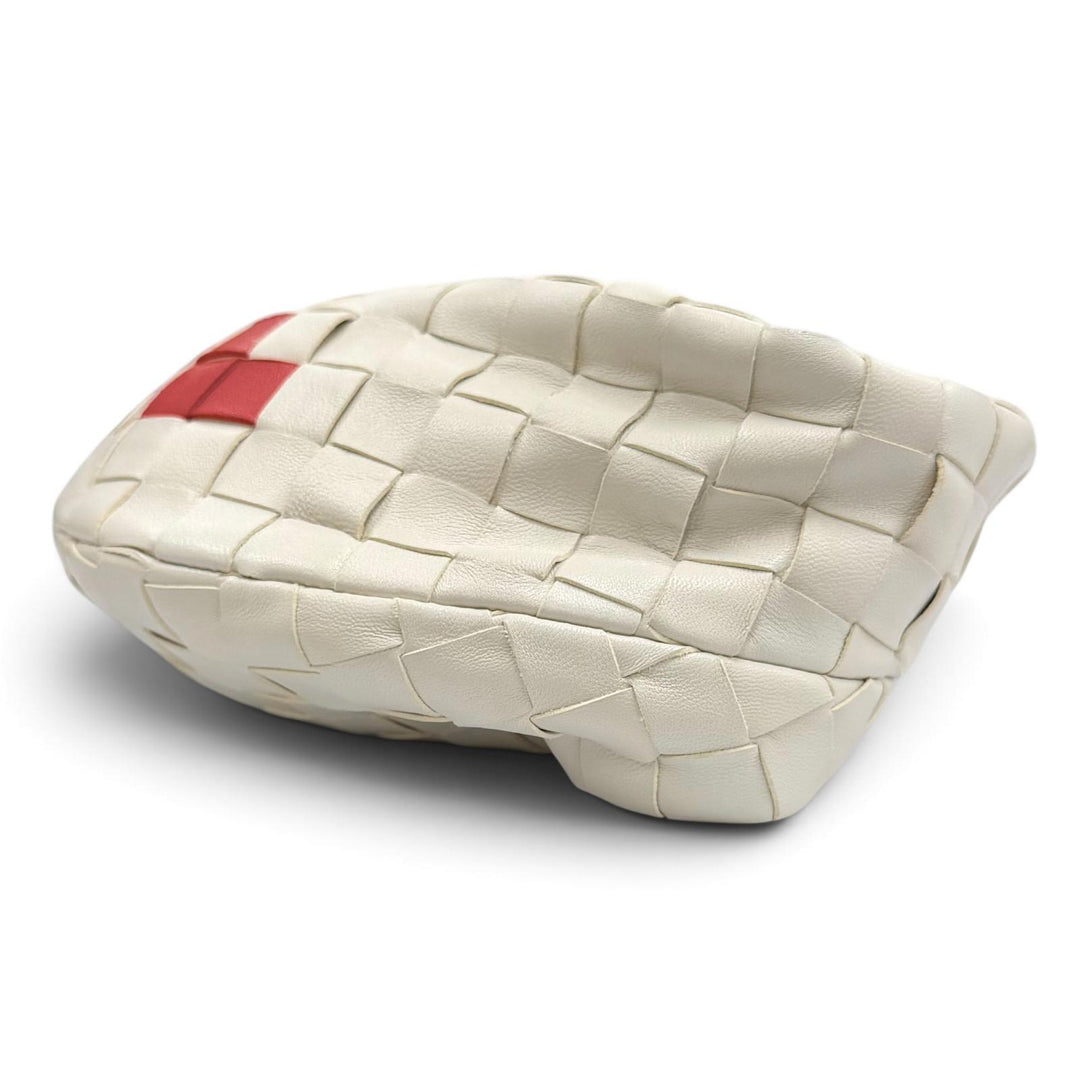Great BOTTEGAVENETA Handbag mini jodie INTRECCIATO leather white leather 777607
