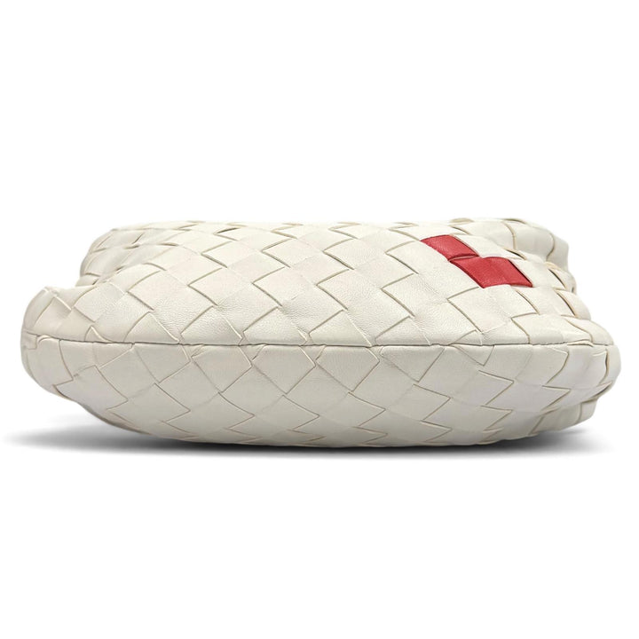 Great BOTTEGAVENETA Handbag mini jodie INTRECCIATO leather white leather 777607