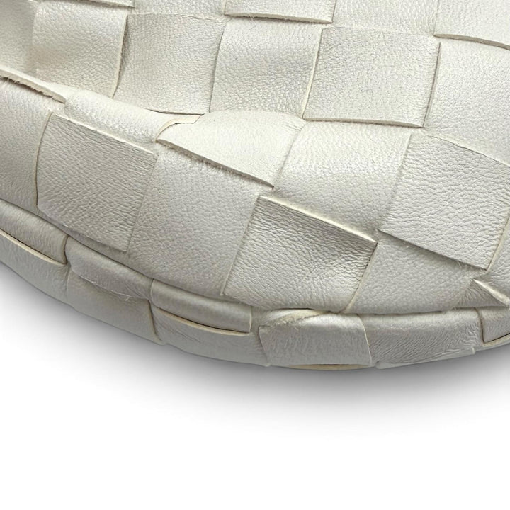 Great BOTTEGAVENETA Handbag mini jodie INTRECCIATO leather white leather 777607