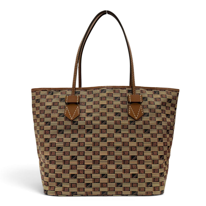 Great MOREAU PARIS Tote Bag Saint-Tropez MM Tote Bag Brown Coated canvas Women