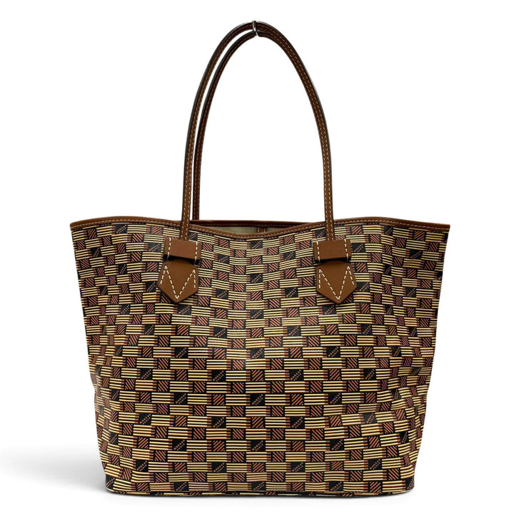 Great MOREAU PARIS Tote Bag Saint-Tropez MM Tote Bag Brown Coated canvas Women