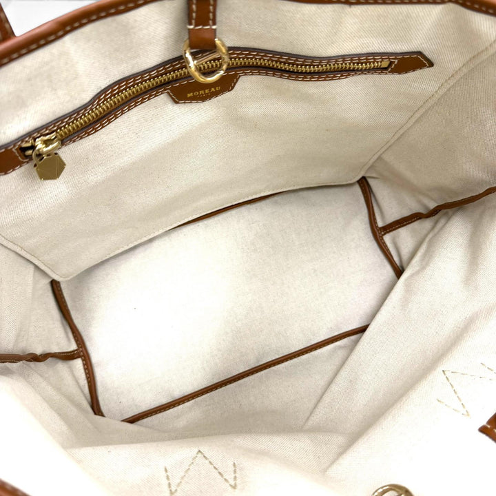 Great MOREAU PARIS Tote Bag Saint-Tropez MM Tote Bag Brown Coated canvas Women