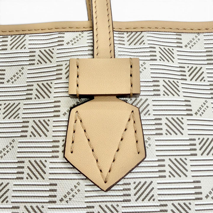 Great MOREAU PARIS Tote Bag Saint-Tropez GM beige Coated canvas Women
