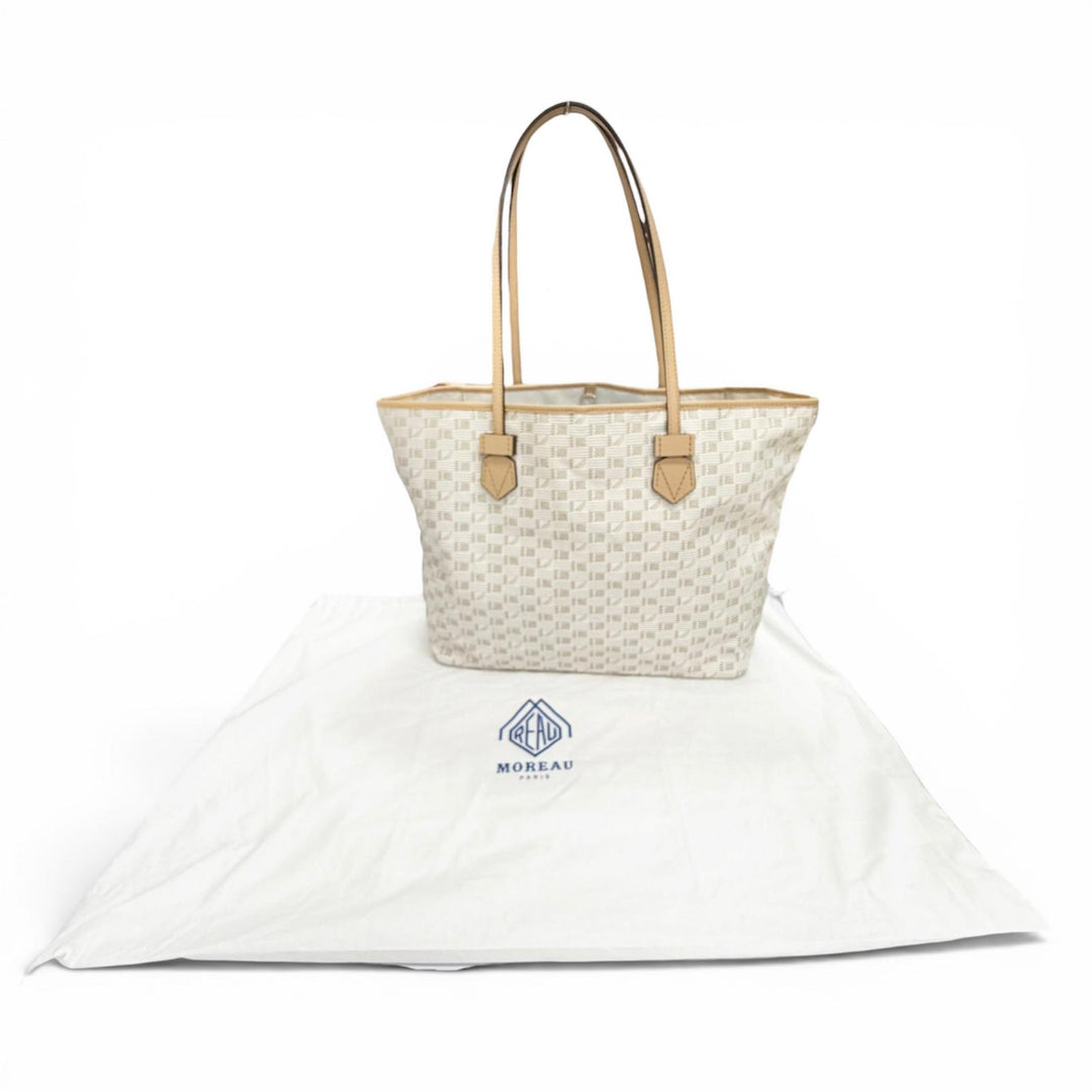Great MOREAU PARIS Tote Bag Saint-Tropez GM beige Coated canvas Women