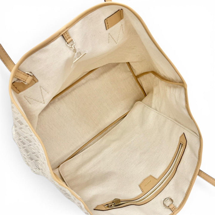 Great MOREAU PARIS Tote Bag Saint-Tropez GM beige Coated canvas Women