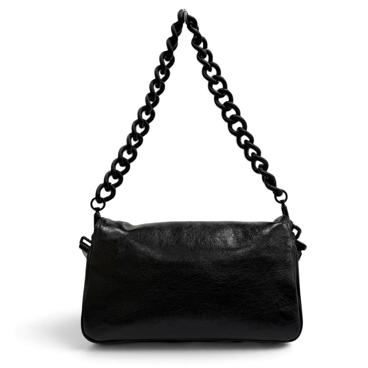 Great BALENCIAGA Shoulder Bag BB Soft Leather 2WAY black leather Women 748598