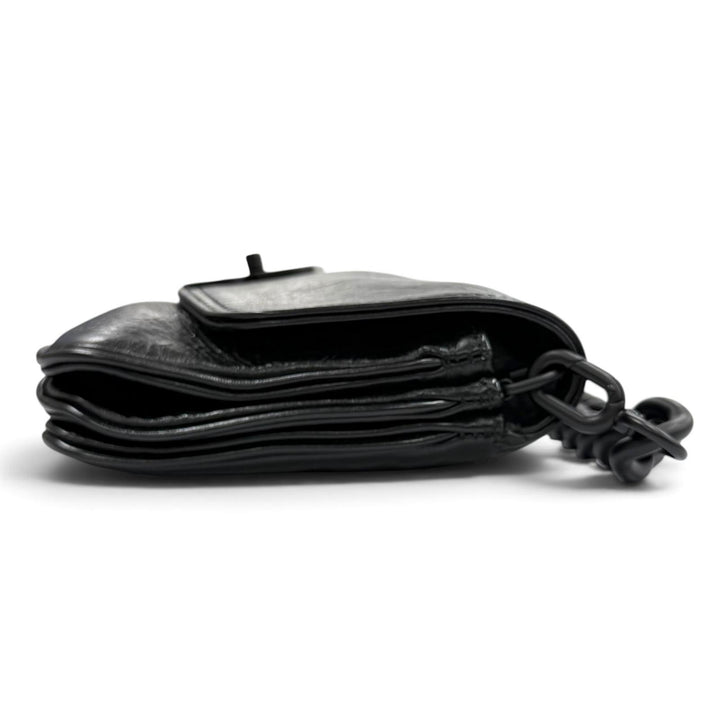 Great BALENCIAGA Shoulder Bag BB Soft Leather 2WAY black leather Women 748598