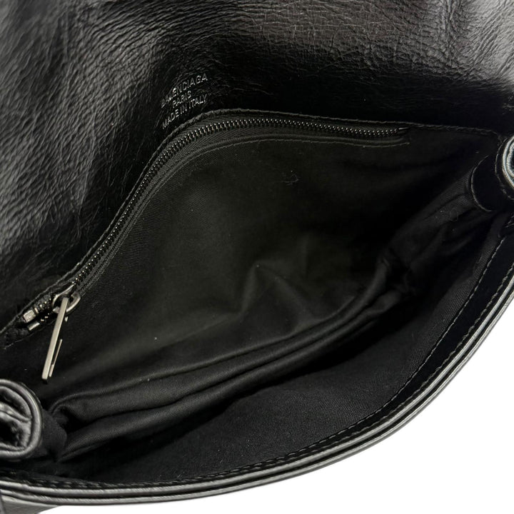 Great BALENCIAGA Shoulder Bag BB Soft Leather 2WAY black leather Women 748598