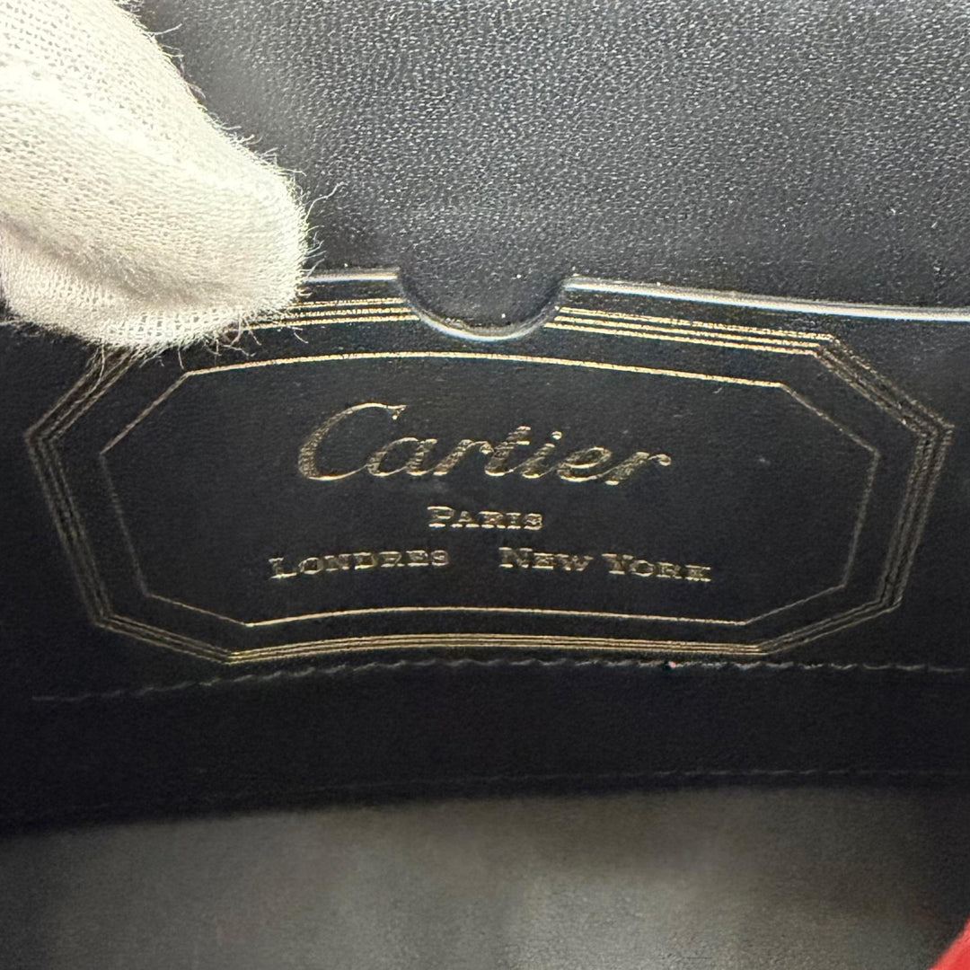 Great Cartier Shoulder Bag Garland de Cartier Mini Mirror 2-Way Leather Bag Red