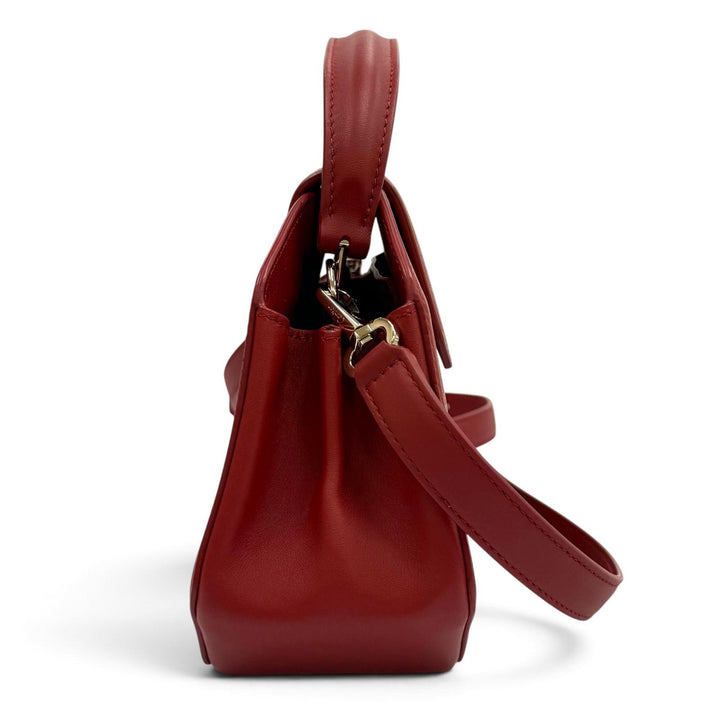 Great Cartier Shoulder Bag Garland de Cartier Mini Mirror 2-Way Leather Bag Red