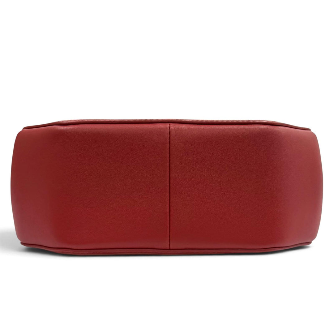 Great Cartier Shoulder Bag Garland de Cartier Mini Mirror 2-Way Leather Bag Red