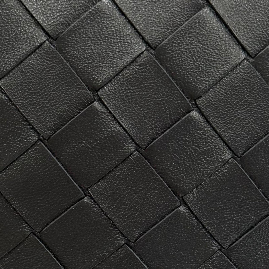 Excellent BOTTEGAVENETA Handbag Wallace INTRECCIATO leather Dark gray 754443